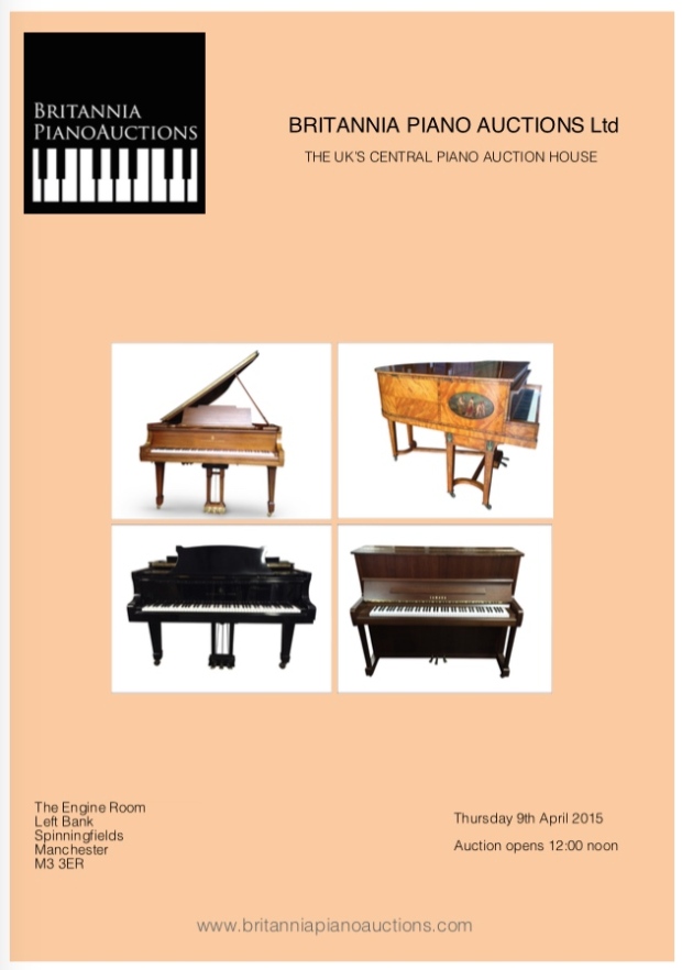 Britannia Piano Auctions April 2015 Catalogue Steinway Bluthner Bechstein Yamaha Art Case